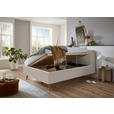 POLSTERBETT Lattenrost, Bettkasten 140/200 cm  in Beige  - Eichefarben/Birkefarben, Design, Holz/Textil (140/200cm) - Xora