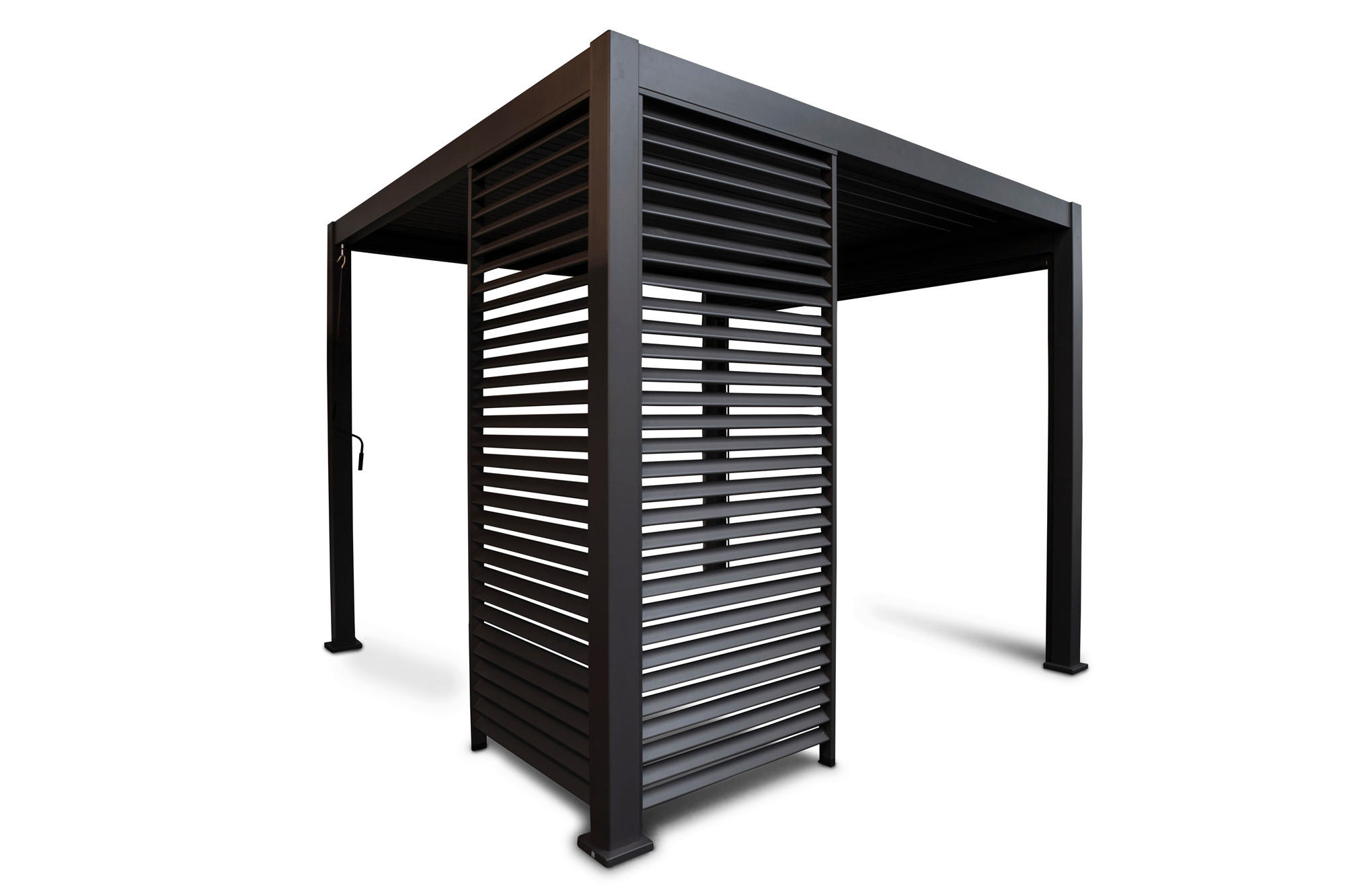 PERGOLA-SEITENTEIL  - Anthrazit, MODERN, Metall (113,3/240/10cm) - Gardenson