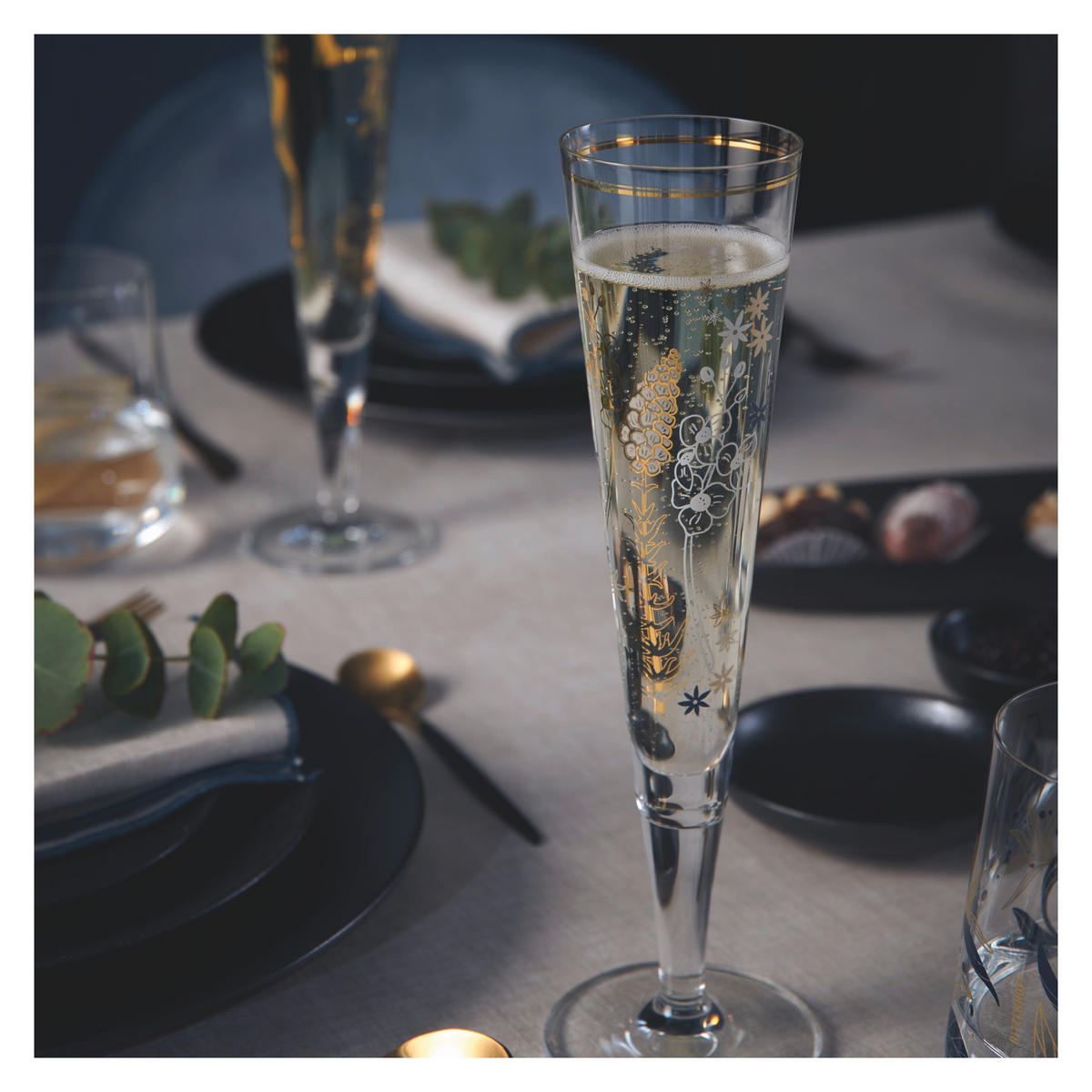 CHAMPAGNERGLAS 205 ml  - Silberfarben/Goldfarben, LIFESTYLE, Glas (7,2/7,2/24,0cm) - Ritzenhoff