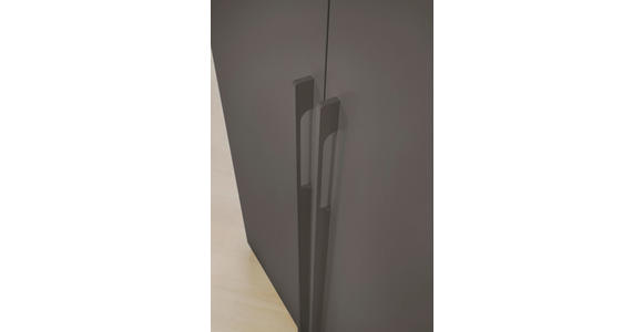 DREHTÜRENSCHRANK in Graphitfarben - Graphitfarben, Trend, Glas/Holzwerkstoff (301/223/60cm) - Novel