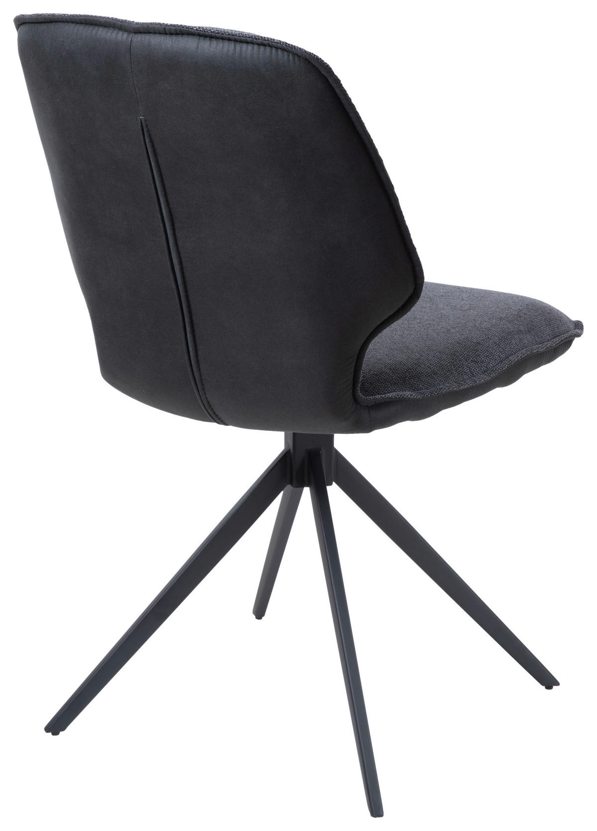 STOL, kovina, tekstil siva, temno siva  - temno siva/črna, Design, kovina/tekstil (49/86,5/63cm) - Novel