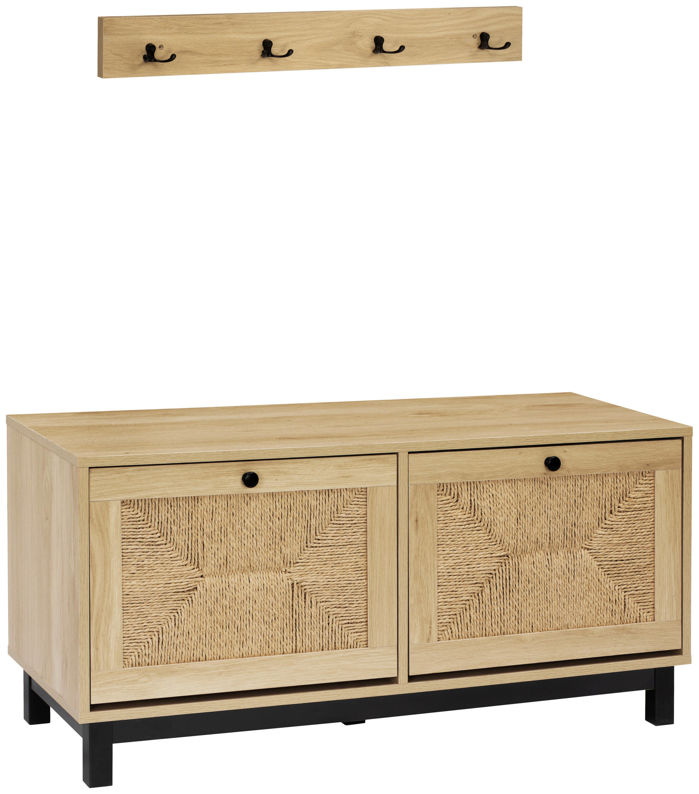 SCHUHKIPPER Kiefer massiv Naturfarben  - Naturfarben, Natur, Holz/Papier (100/45/39cm) - MID.YOU