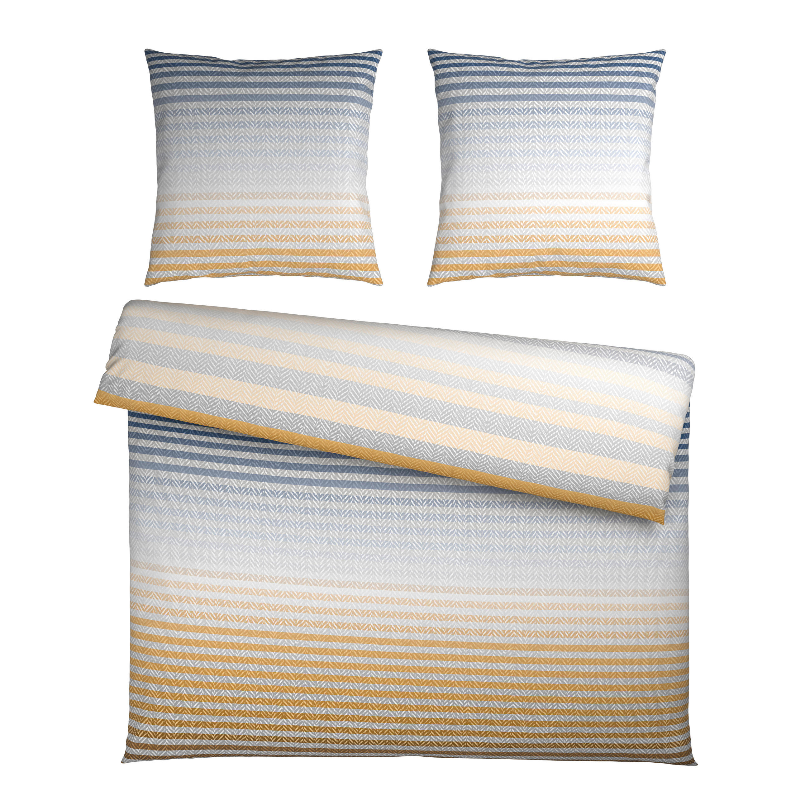 BETTWÄSCHE Flanell 200/200 cm  - Blau/Grün, Textil (200/200cm) - Novel