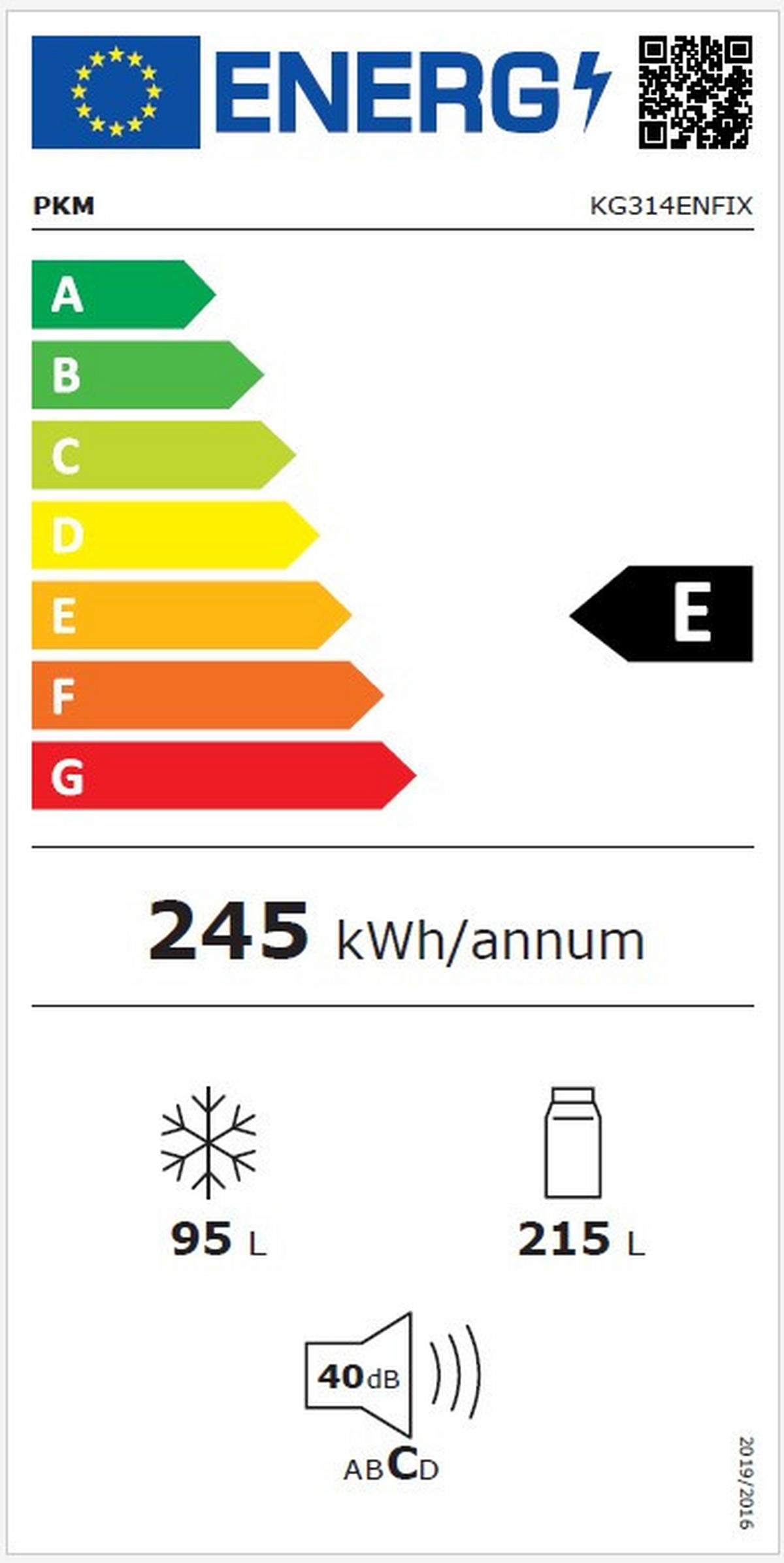 KÜHL-GEFRIER-KOMBINATION  - Edelstahlfarben, Trend, Kunststoff/Metall (59,5/185,3/63,5cm) - PKM
