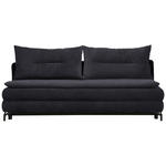 SCHLAFSOFA  in Chenille, Plüsch Schwarz  - Schwarz, MODERN, Textil/Metall (208/73/92/102cm) - Novel