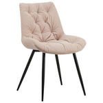 STUHL  in Eisen Feincord Metall, Textil  - Schwarz/Rosa, Design, Textil/Metall (54/85/63cm) - Carryhome