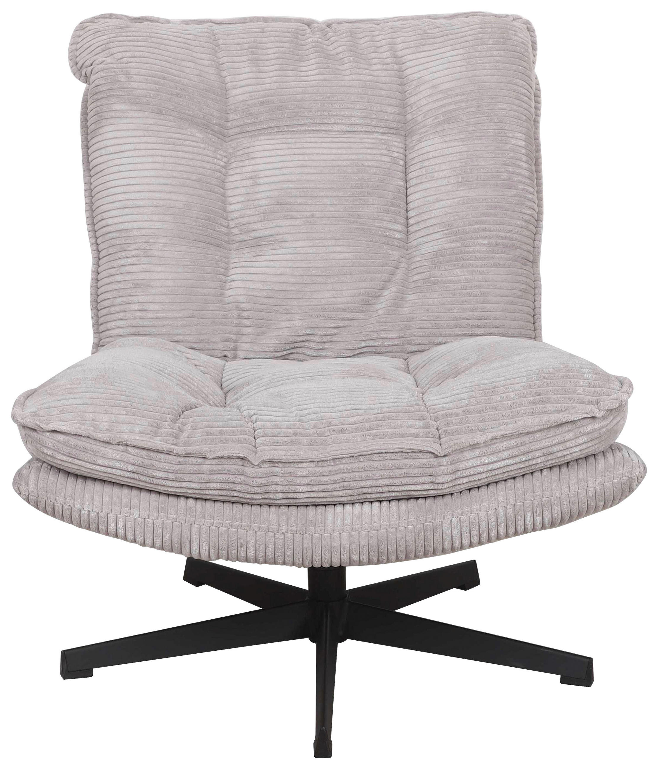 RELAXSESSEL Cord    - Hellgrau/Schwarz, Design, Textil/Metall (75/88/90cm) - Carryhome