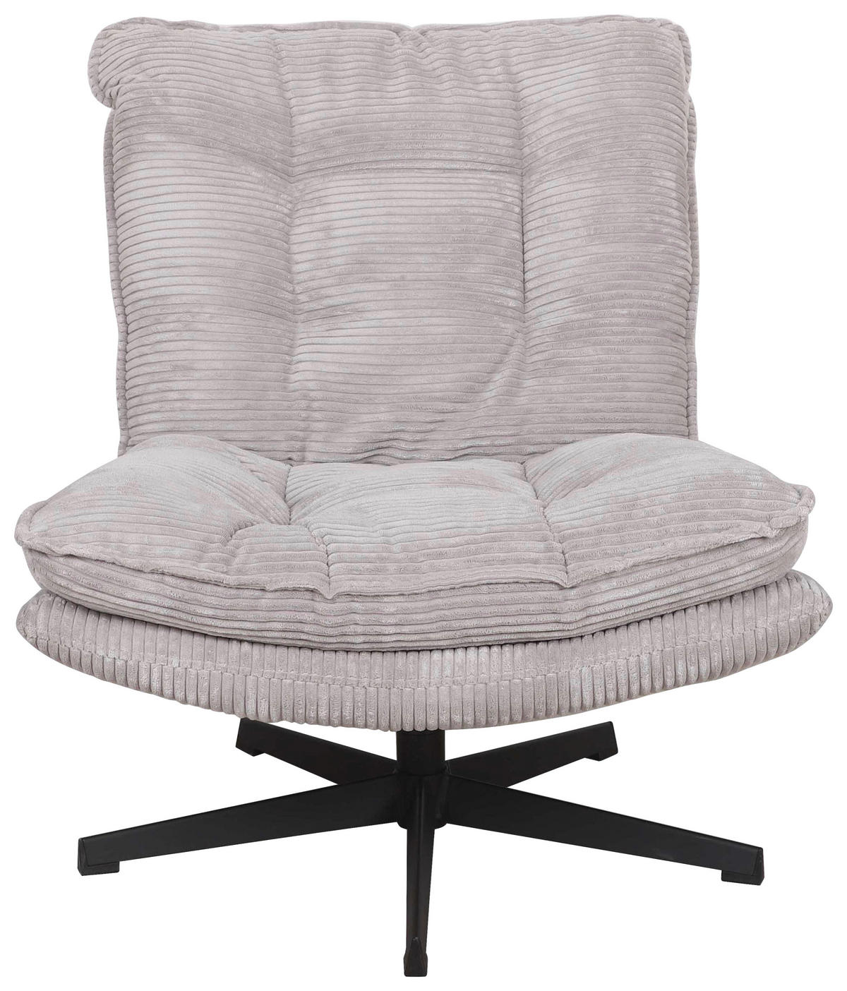 RELAXSESSEL Cord    - Hellgrau/Schwarz, Design, Textil/Metall (75/88/90cm) - Carryhome