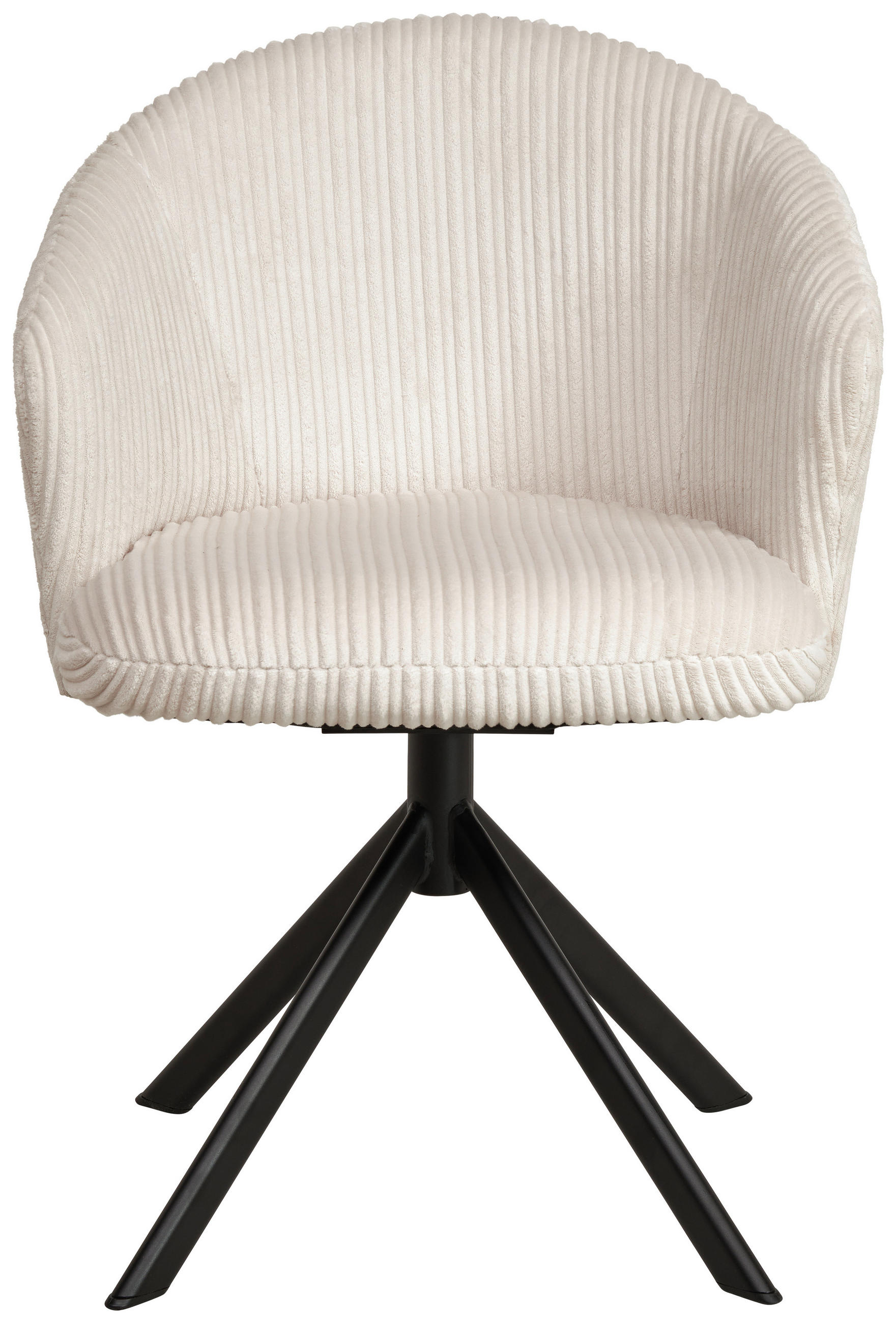 ARMLEHNSTUHL  in Schmiedeeisen Feincord  - Beige/Schwarz, KONVENTIONELL, Textil/Metall (61/82/59cm) - Stylife