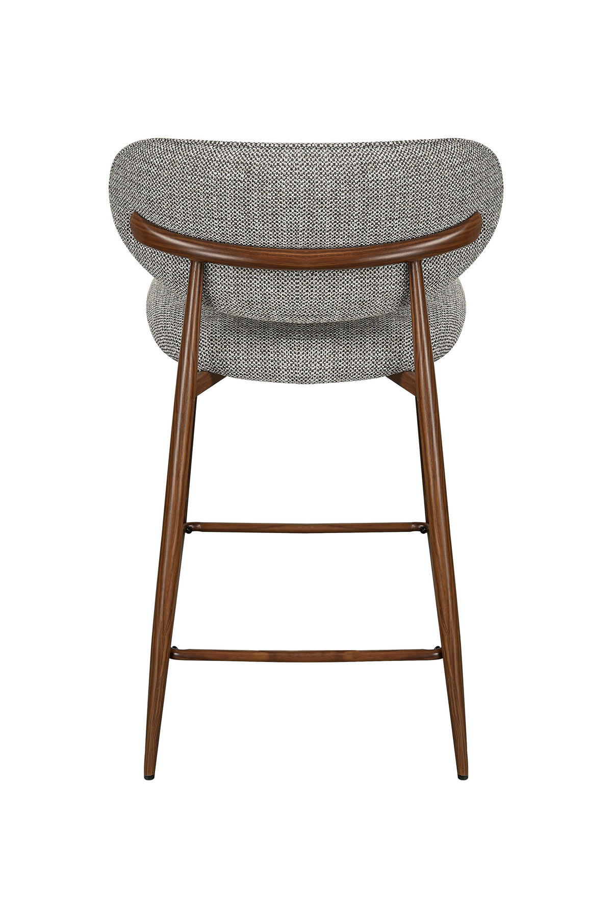 BARHOCKER Webstoff Braun, Walnussfarben Eisen  - Walnussfarben/Braun, Design, Textil/Metall (53/94/55cm) - Novel