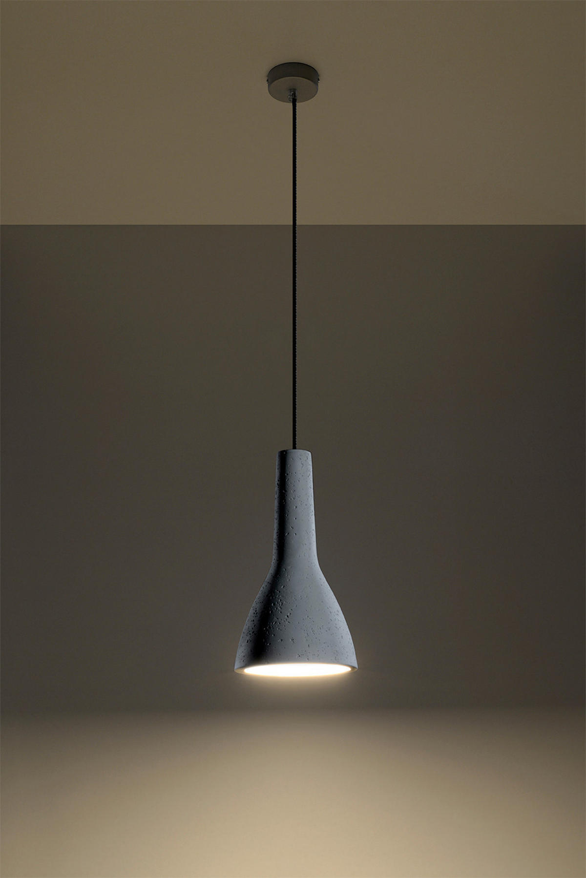 HÄNGELEUCHTE Empoli 17/17/132 cm   - Hellgrau, KONVENTIONELL, Stein (17/17/132cm)