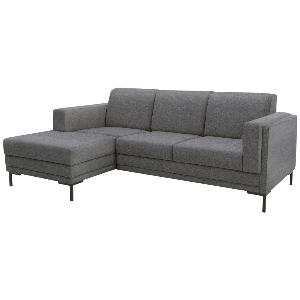 Thumbnail - Looks by W.Joop Ecksofa Looks Vii, Grau, Textil, Uni, 4-Sitzer, Füllung: Schaumstoff, L-Form, Ottomane links, 214x146 cm...