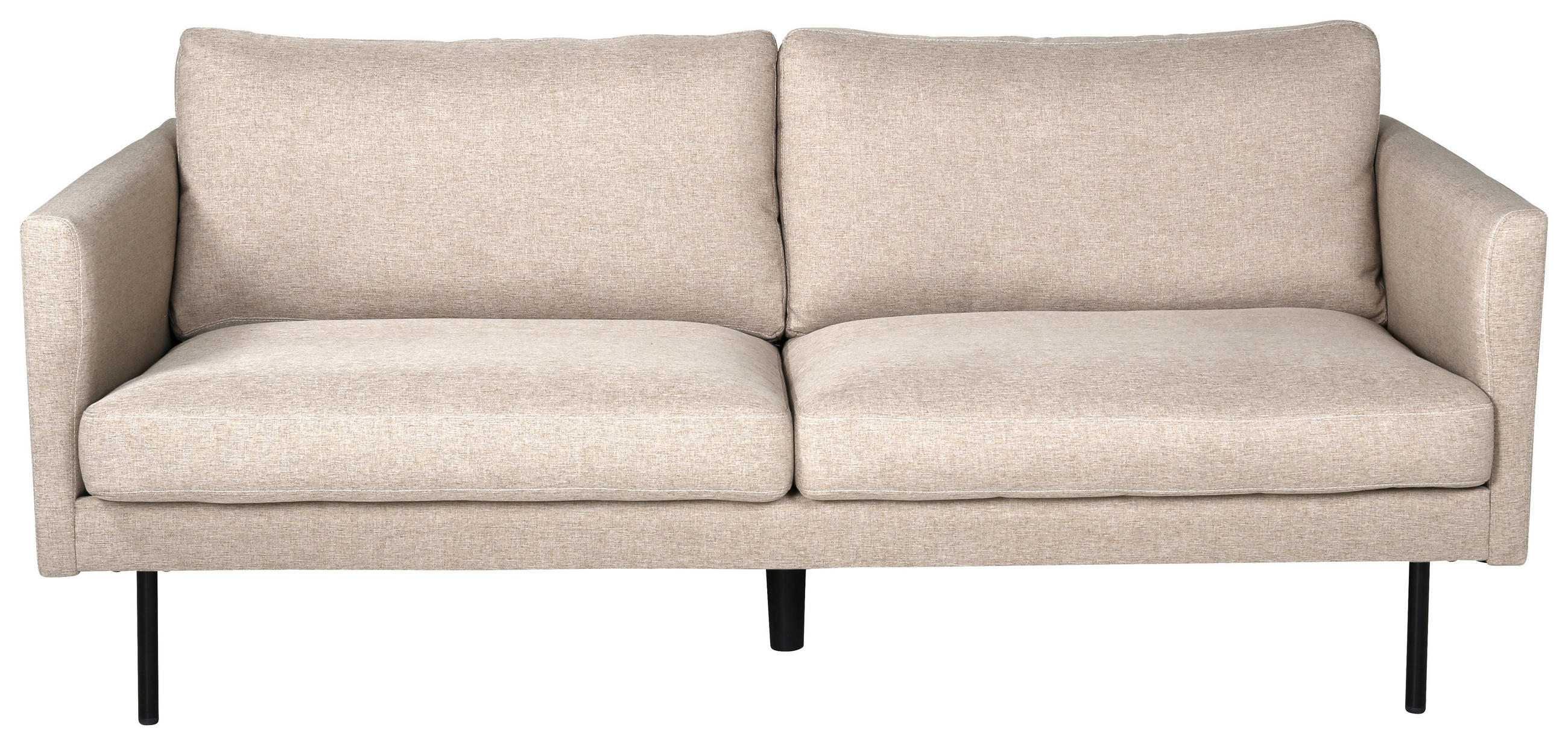2-SITZER-SOFA in Textilgeflecht Braun, Schwarz  - Hellbraun/Beige, Design, Textil/Metall (180/78/80cm) - Livetastic