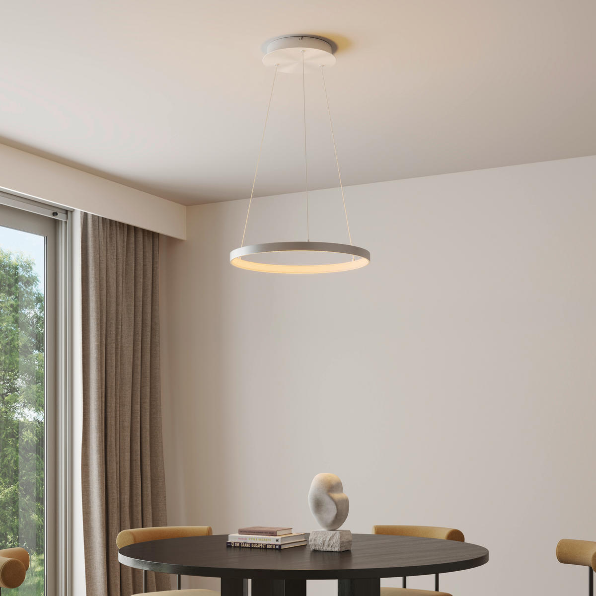 LED-PENDELLEUCHTE 57/180/200 cm   - Alufarben, Design, Kunststoff/Metall (57/180/200cm) - Paul Neuhaus