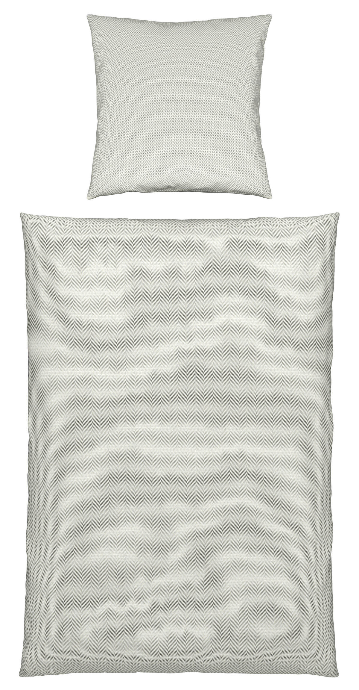 BETTWÄSCHE Flanell 140/220 cm  - Weiß/Grau, Textil (140/220cm) - Novel