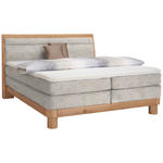 BOXSPRINGBETT 180/200 cm  in Eichefarben, Beige  - Eichefarben/Beige, Natur, Holz/Textil (180/200cm) - Valnatura