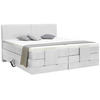 BOXSPRINGBETT 160/200 cm  in Weiss  - Weiss/Schwarz, Design, Kunststoff/Textil (160/200cm) - Hom`in