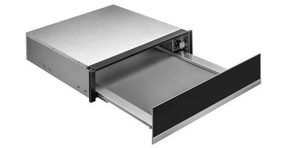 WÄRMESCHUBLADE DKWADR - Edelstahlfarben/Schwarz, Basics, Glas/Metall (59,4/14/53,5cm) - Dieter Knoll