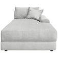 BIGSOFA Cord Perlmutt  - Perlmutt/Schwarz, MODERN, Kunststoff/Textil (117/93/190cm) - Carryhome