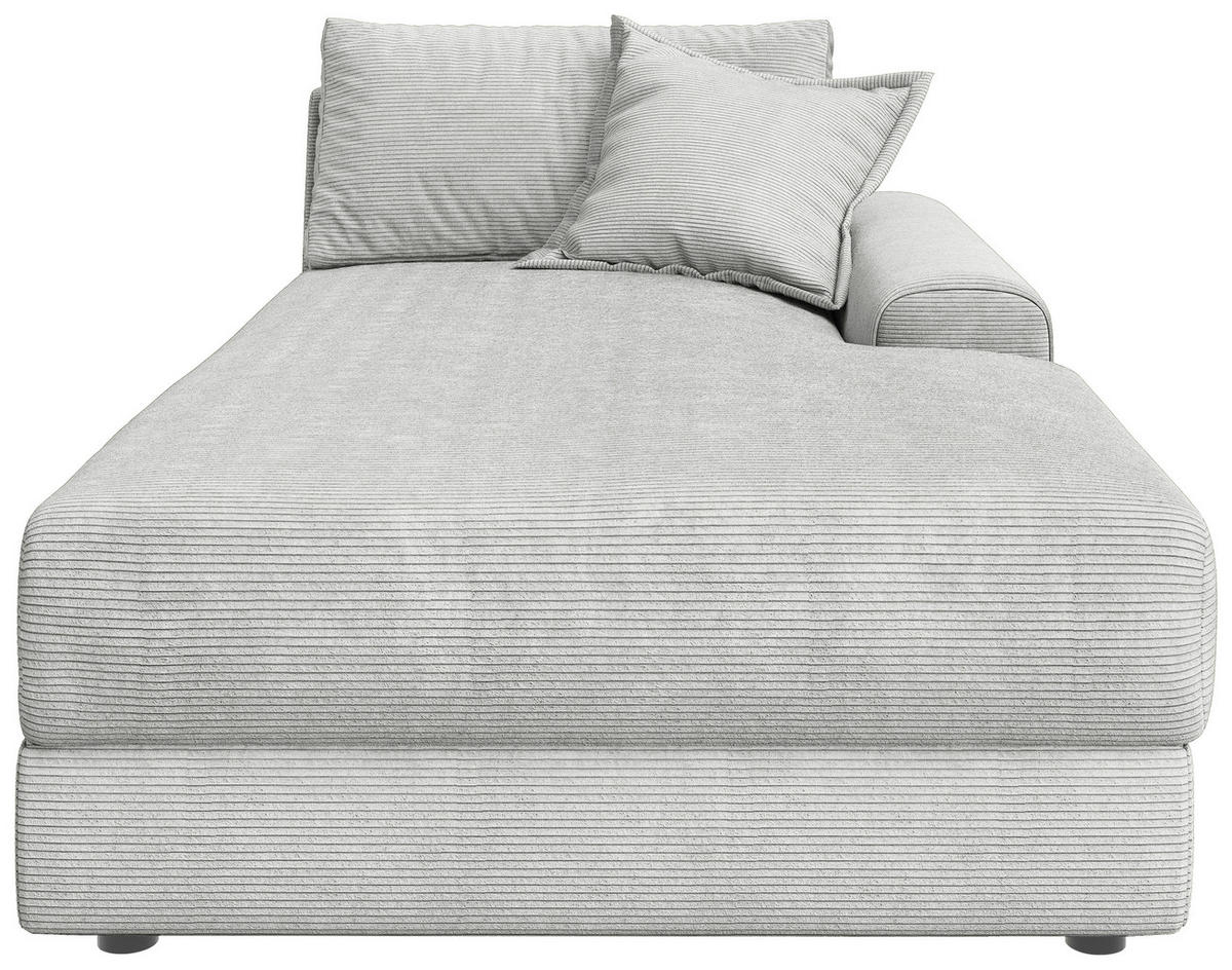 BIGSOFA Cord Perlmutt  - Perlmutt/Schwarz, MODERN, Kunststoff/Textil (117/93/190cm) - Carryhome