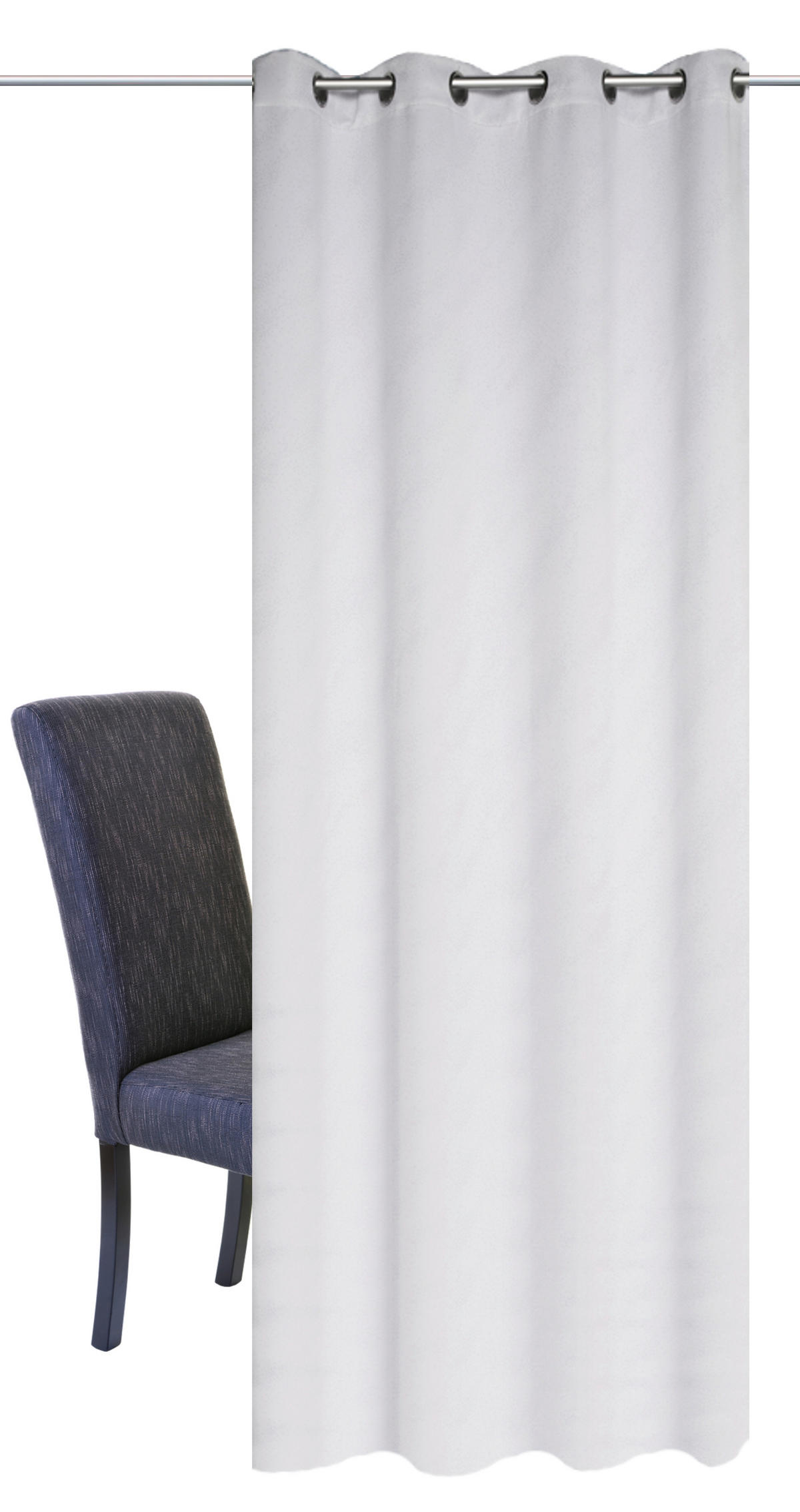 ÖSENVORHANG blickdicht  - Weiß, Basics, Textil (135/245cm) - Schmidt W. Gmbh