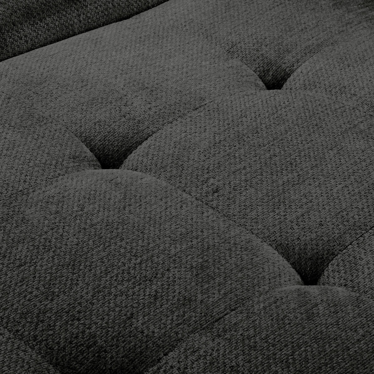 ECKSOFA  Webstoff Schwarz  - Schwarz, Design, Textil/Metall (195/268cm) - Livetastic