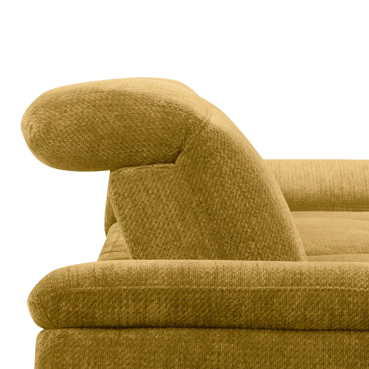 ECKSOFA  Webstoff Senfgelb  - Senfgelb/Schwarz, Design, Textil/Metall (268/195cm) - Livetastic