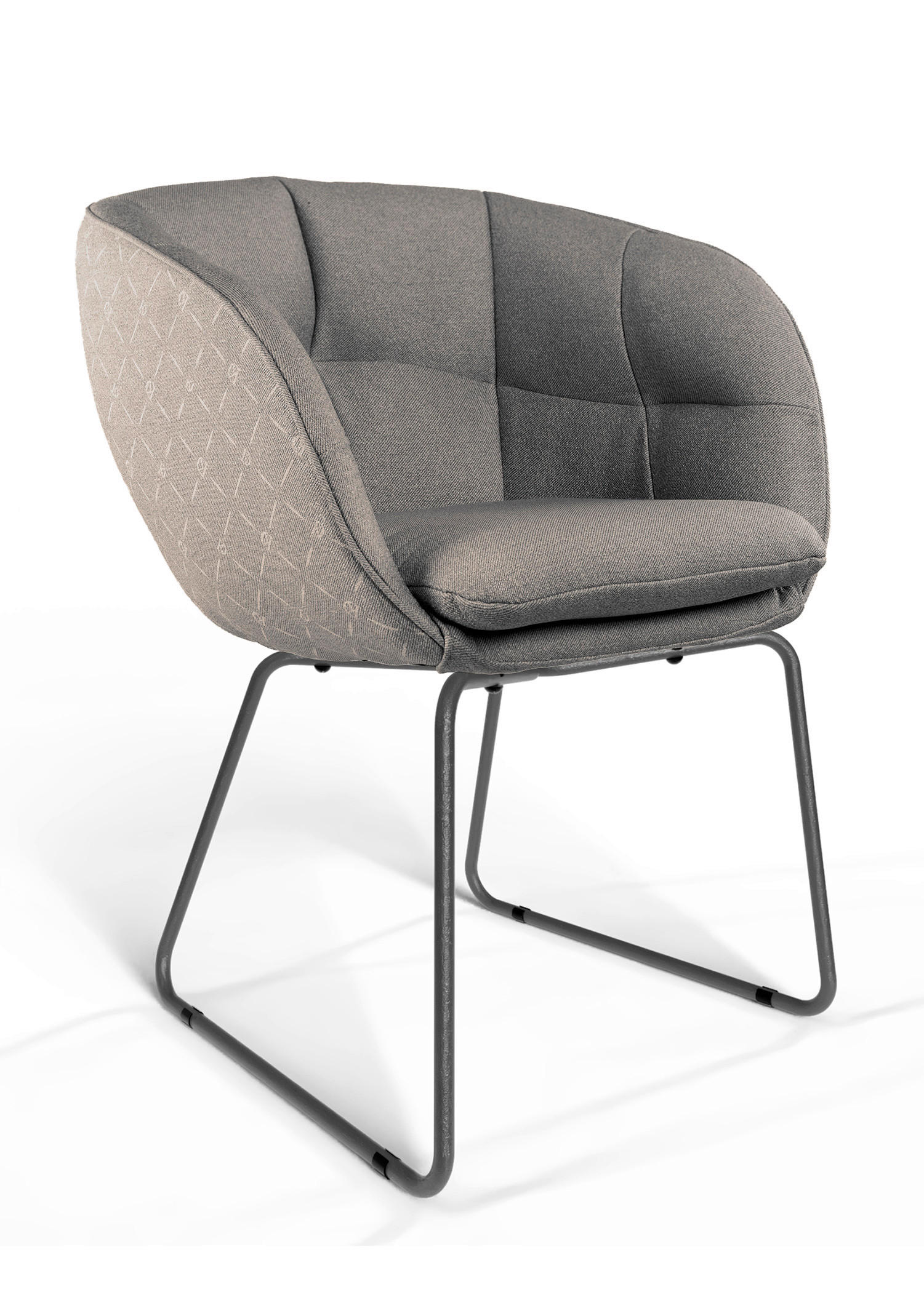 Dieter Knoll Armlehnstuhl Graubraun 62x81x63 cm