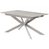 ESSTISCH 160/200/90/76 cm Nachbildung  Metall, Stein, Holzwerkstoff ausziehbar rechteckig Beige  - Taupe/Beige, Basics, Holzwerkstoff/Stein (160/200/90/76cm) - Livetastic