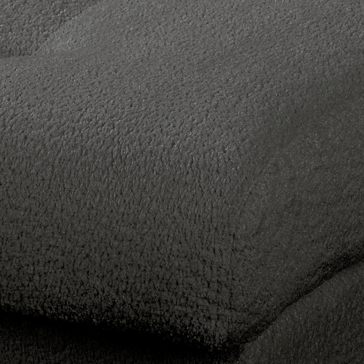 ECKSOFA Naomi in Chenille Anthrazit Rückenkissen  284/243 cm  - Anthrazit/Schwarz, Design, Kunststoff/Textil (284/243cm) - P & B