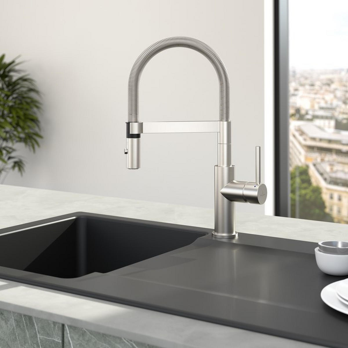 KÜCHENARMATUR 927300LC  - Edelstahlfarben, Basics, Metall (4,2/40/22cm) - Villeroy & Boch