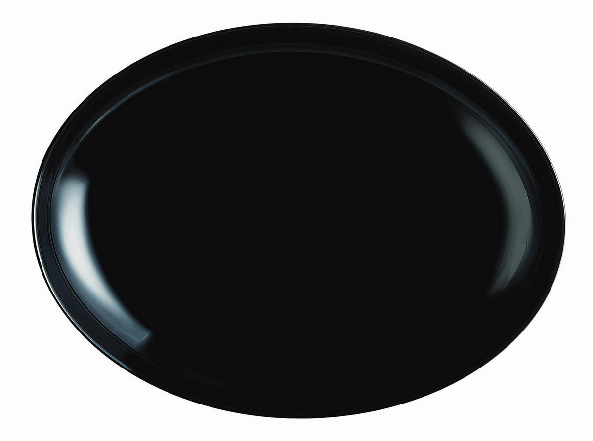 GRILLTELLER Italien Party Schwarz    - Schwarz, Basics, Glas - Creatable