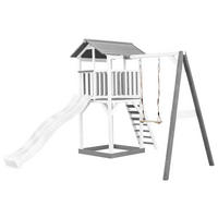 SPIELTURM 283,6/241,9/349 cm  - Weiß/Grau, KONVENTIONELL, Holz/Kunststoff (283,6/241,9/349cm) - Ambia Garden