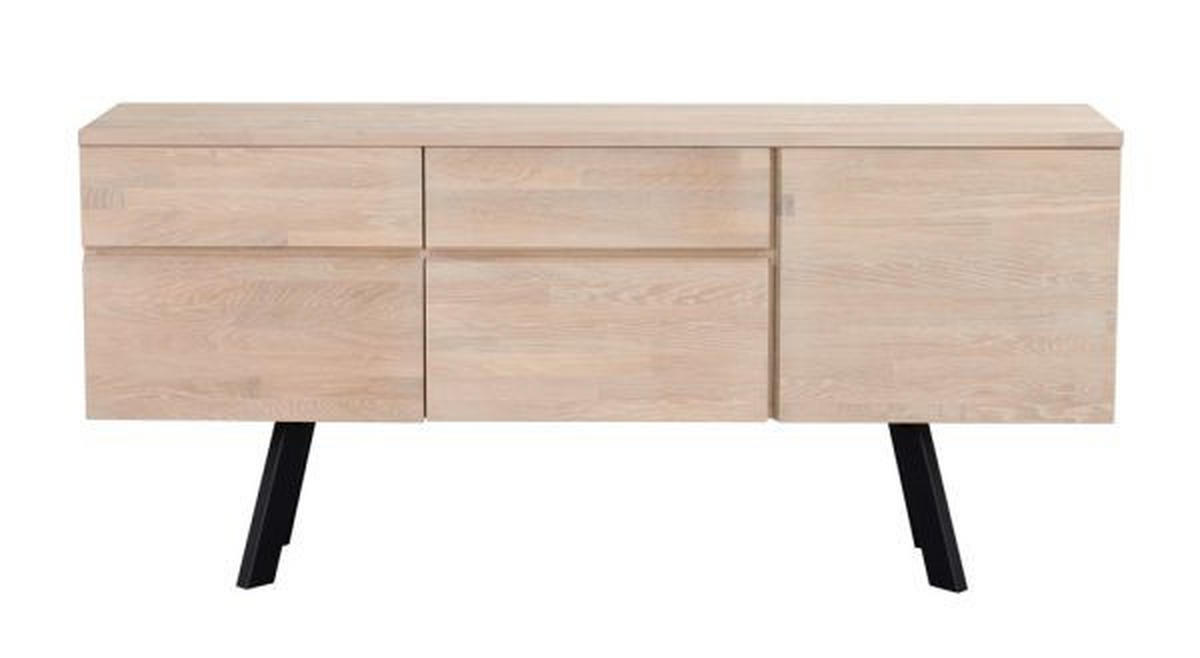 SIDEBOARD  - vit/svart, Design, metall/trä (170/79/42cm) - Rowico