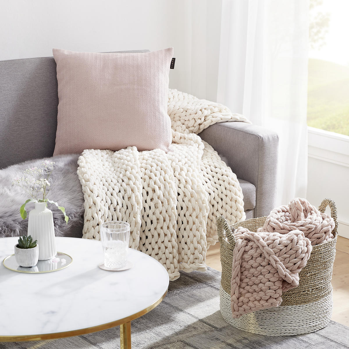 KUSCHELDECKE 127/152 cm  - Altrosa, Trend, Textil (127/152cm)