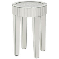 KISASZTAL Üveg, faalapú anyag 40/40/60 cm  - ezüstszínű, Design, faalapú anyag/Üveg (40/40/60cm) - Xora