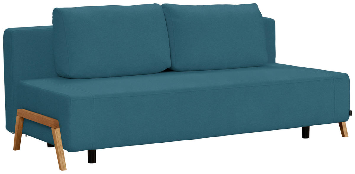 SCHLAFSOFA in Textil Blau  - Blau/Naturfarben, Design, Holz/Textil (211/88/102cm) - Niels Andersson