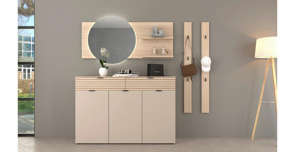 SCHUHSCHRANK 150/102/38 cm - Kaschmir/Eichefarben, Design, Holzwerkstoff/Kunststoff (150/102/38cm) - Xora