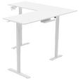 ECKSCHREIBTISCH höhenverstellbar  - Weiß, KONVENTIONELL, Holzwerkstoff/Kunststoff (160/160/72-117cm) - Carryhome