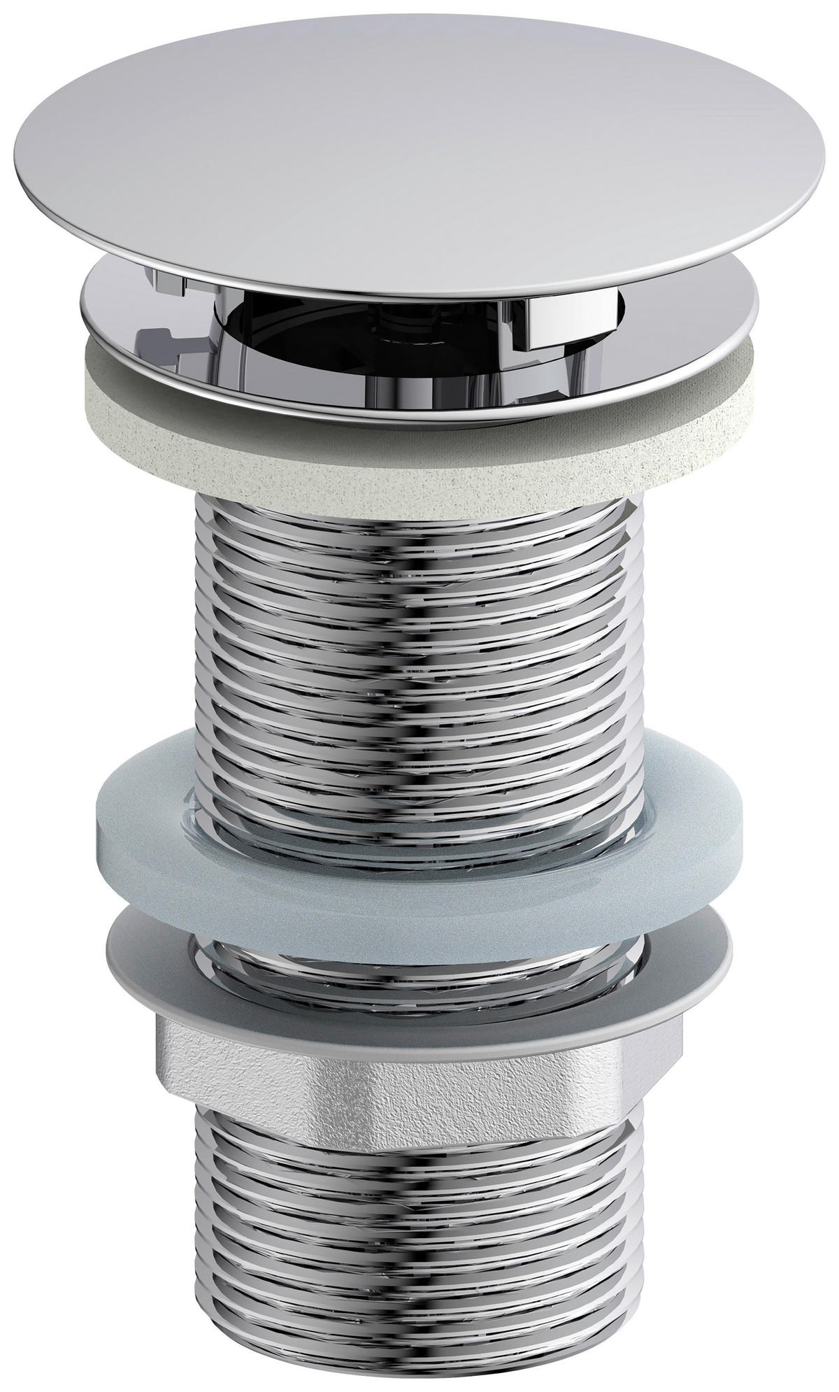 ABLAUFVENTIL  - Chromfarben, Basics, Metall (7,0/6,5cm) - Xora