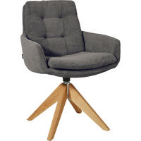 ARMLEHNSTUHL  in Cord  - Eichefarben/Anthrazit, Design, Holz/Textil (63/90/69cm) - Johann Jakob