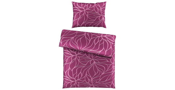 BETTWÄSCHE FLEUR Satin 140/200 cm  - Beere, KONVENTIONELL, Textil (140/200cm) - Boxxx