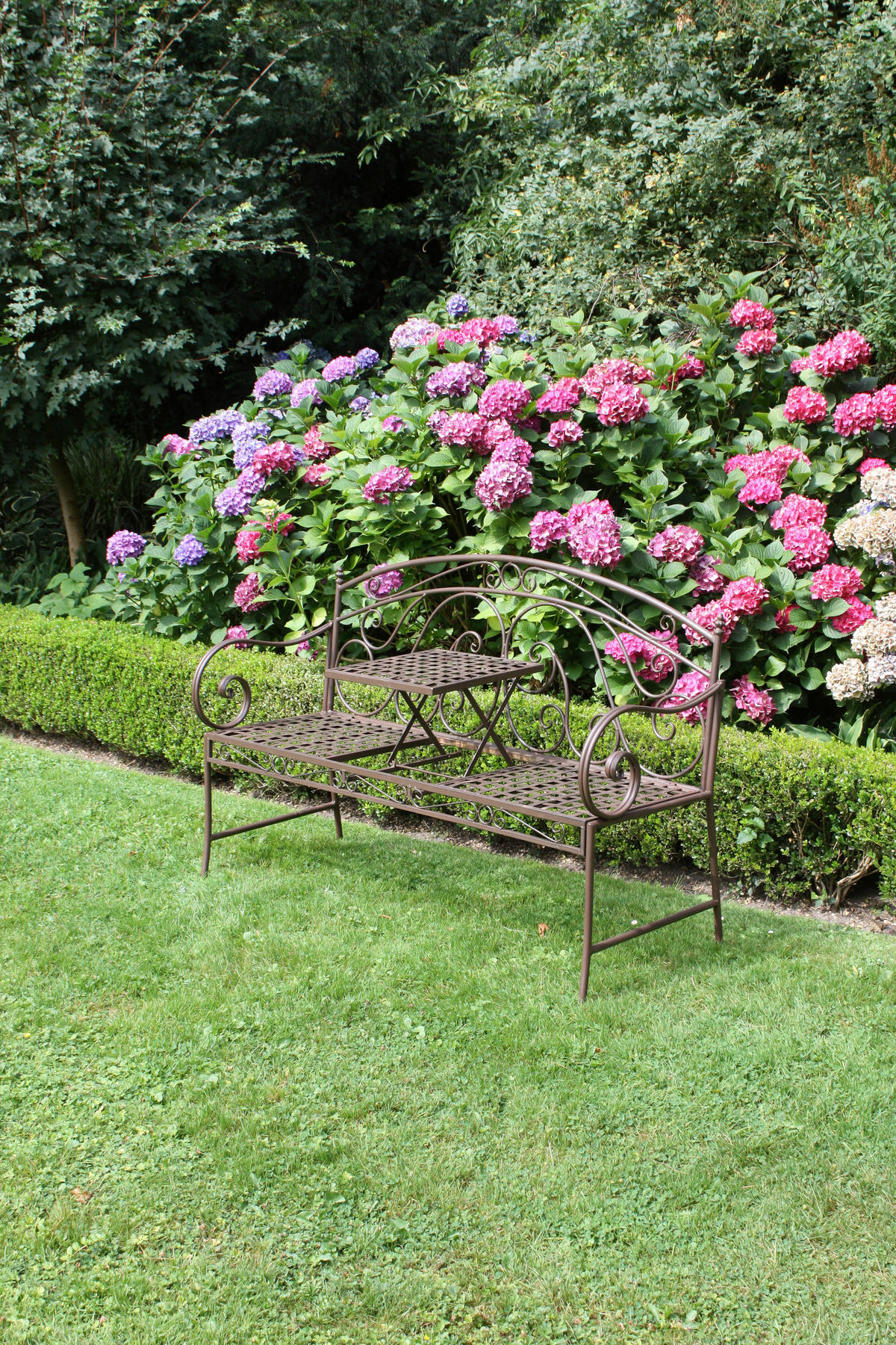 GARTENBANK 53/94,5/147 cm  in Braun  - Braun, Basics, Metall (53/94,5/147cm) - Gardenson