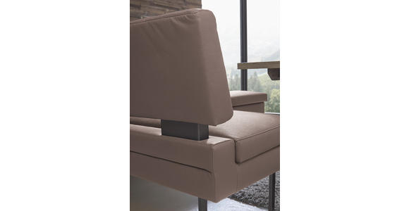 ECKBANK 158/200 cm Mikrofaser Braun   - Schwarz/Braun, Design, Textil/Metall (158/200cm) - Dieter Knoll