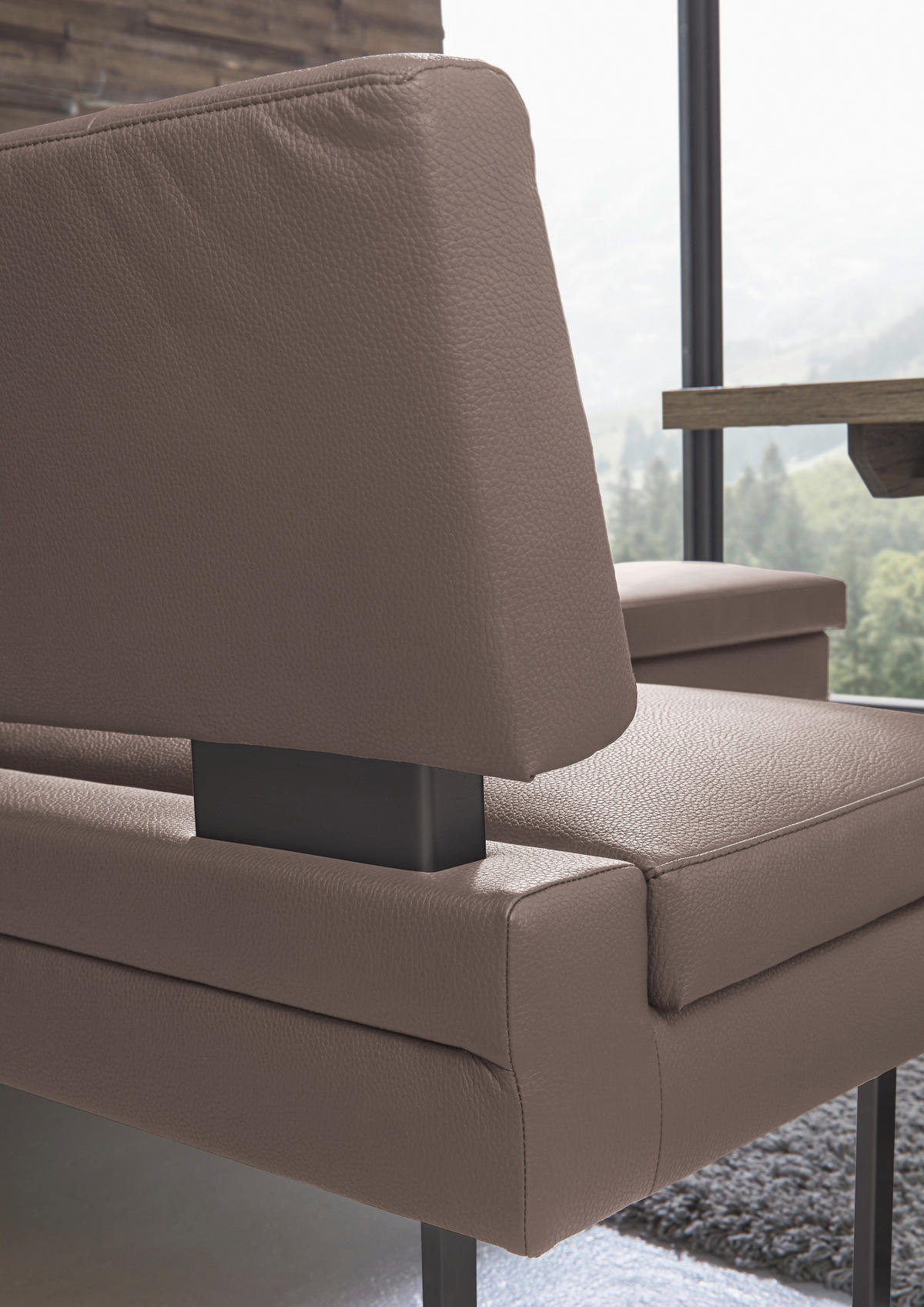 ECKBANK 158/200 cm  in Braun  - Schwarz/Braun, Design, Textil/Metall (158/200cm) - Dieter Knoll