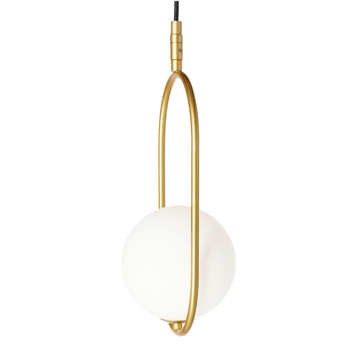 HÄNGELEUCHTE 18,5/15/120 cm  - Weiß, Design, Glas/Metall (18,5/15/120cm)