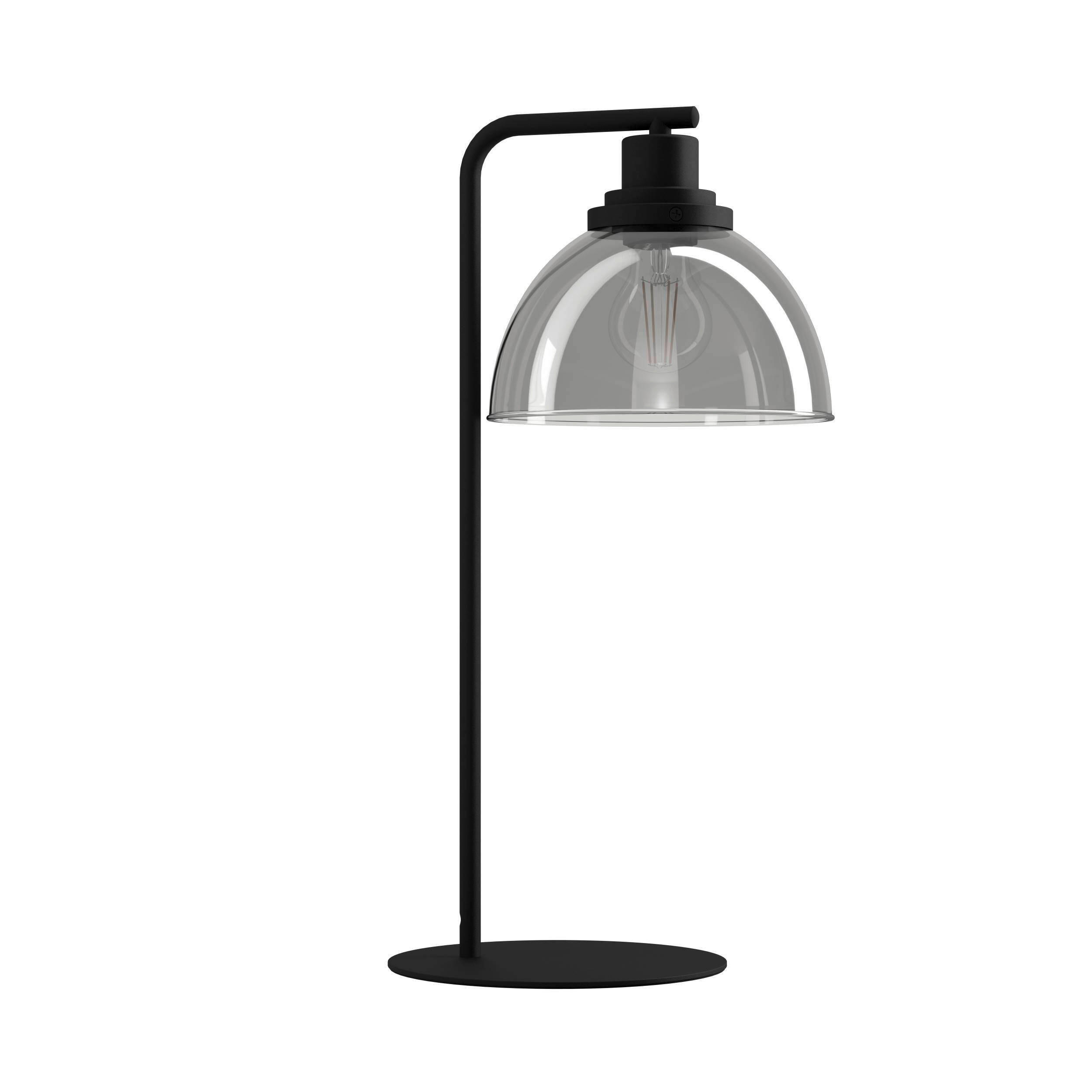 TISCHLEUCHTE Beleser 26,5/20,5/50,5 cm   - Transparent/Schwarz, Design, Glas/Metall (26,5/20,5/50,5cm) - Eglo