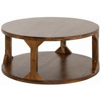 COUCHTISCH Sharada Mangoholz 60/60/35 cm rund Braun  - Braun, Design, Holz (60/60/35cm) - MID.YOU