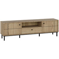 LOWBOARD  in 170/49,2/37 cm  - Eichefarben/Schwarz, MODERN, Holzwerkstoff/Kunststoff (170/49,2/37cm) - Carryhome