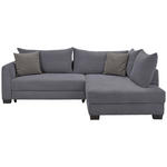 ECKSOFA in Cord Dunkelgrau  - Dunkelgrau/Schwarz, KONVENTIONELL, Holz/Textil (267/181cm) - Carryhome